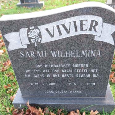 VIVIER Sarah Wilhelmina 1918-1998
