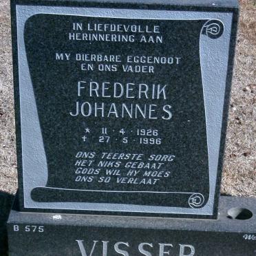 VISSER Frederik Johannes 1926-1996
