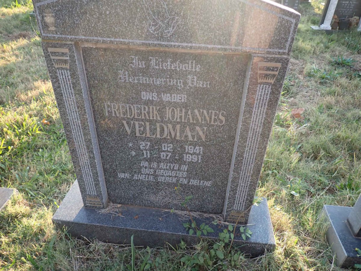 VELDMAN Frederik Johannes 1941-1991