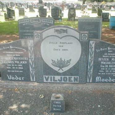 VILJOEN George Christoffel Erasmus 1913-1959 &amp; Hester Maria DE BRUIN 1906-1980