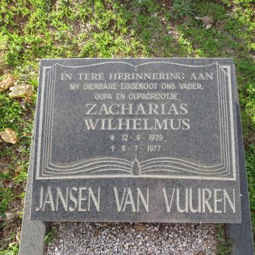 VUUREN Zacharias Wilhelmus, Jansen van 1929-1977