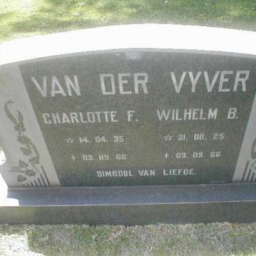 VYVER Willem B., van der 1925-1966 &amp; Charlotte F. 1935-1966