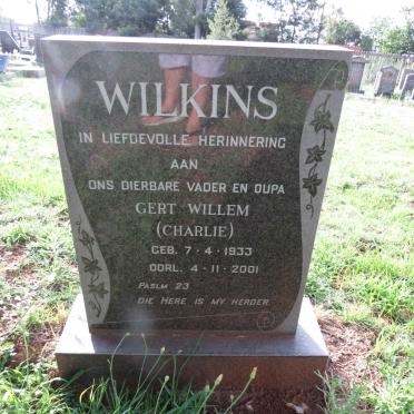 WILKINS Gert Willem 1933-2001
