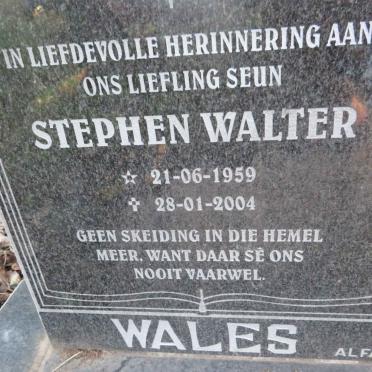 WALES Stephen Walter 1959-2004