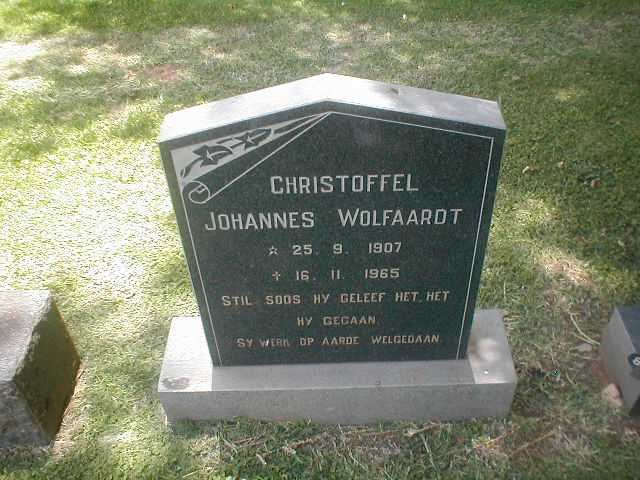 WOLFAARDT Christoffel Johannes 1907-1965