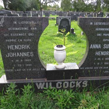 WILCOCKS Hendrik Johannes 1903-1983 &amp; Anna Susanna Hendrina 1906-1998