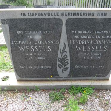 WESSELS Jacobus Johannes 1898-1983 &amp; Hendrina Johanna 1904-1975