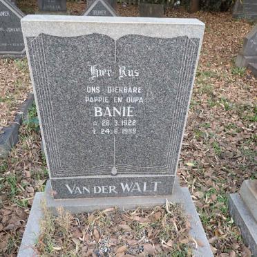 WALT Banie, van der 1922-1989