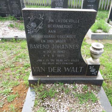 WALT Barend Johannes, van der 1942-1975