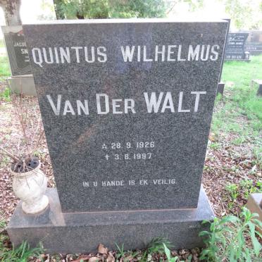 WALT Quintus Wilhelmus, van der 1926-1997