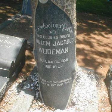 WEIDEMAN Willem Jacobus  -1959