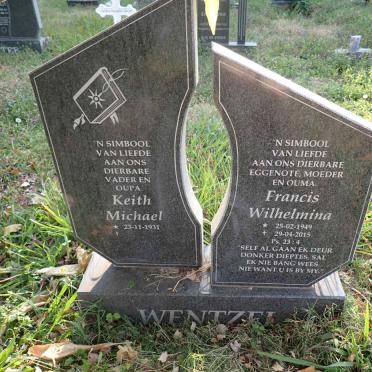 WENTZEL Keith Michael 1931- &amp; Francis Wilhelmina 1949-2015