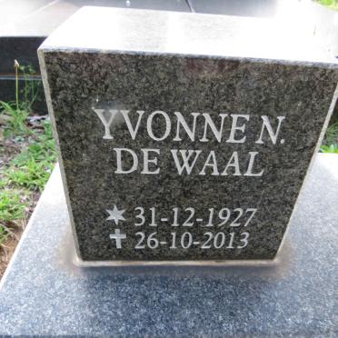 WAAL Yvonne N., de 1927-2013