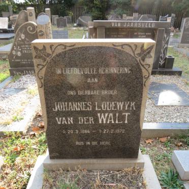 WALT Johannes Lodewyk, van der 1884-1972