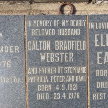 WEBSTER Calton Bradfield 1921-1976