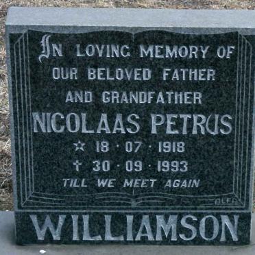 WILLIAMSON Nicolaas Petrus 1918-1993