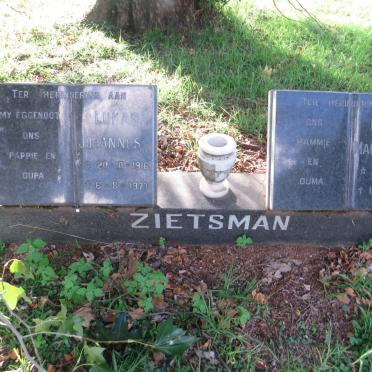 ZIETSMAN Lukas Johannes 1916-1977 &amp; Maria Margaretha 1918-1990