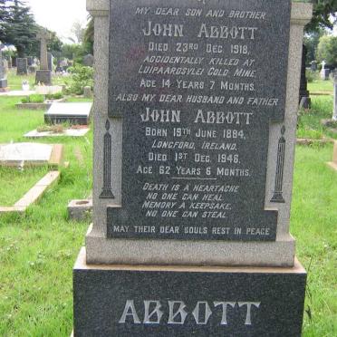 ABBOTT John 1884-1946 :: ABBOTT John  -1918