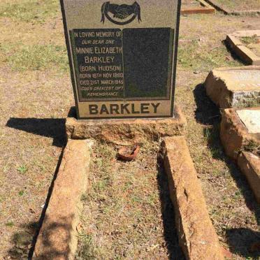 BARKLEY Minnie Elizabeth nee HUDSON 1880-1945