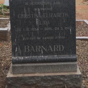 BARNARD Christina Elizabeth Alida 1884-1960