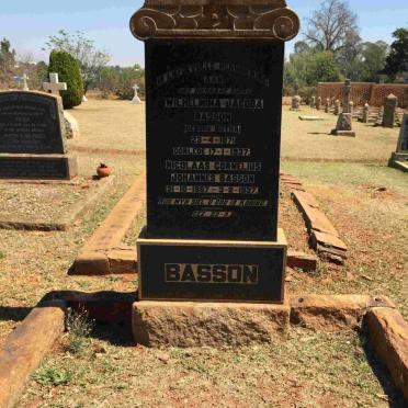BASSON Nicolaas Cornelius Johannes 1867-1937 &amp; Wilhelmina Jacoba BOTHA 1871-1937