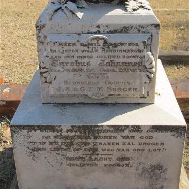 BURGER Jacobus Johannes 1894-1895