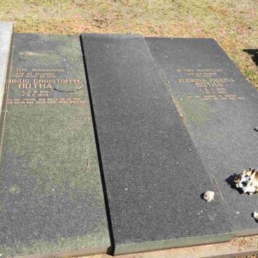 BOTHA ?hinus Christoffel 1891-1979 &amp; Aldwina Paulina 1900-19?1