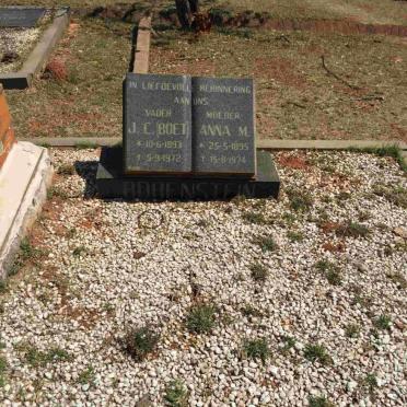 BODENSTEIN J.C. 1893-1972 &amp; Anna M. 1895-1974