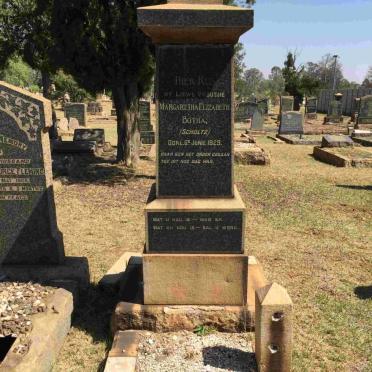 BOTHA Margaretha Elizabeth nee SCHOLTZ -1929
