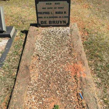 BRUYN Philiphus L., de -1934 &amp; Maria M. -1958