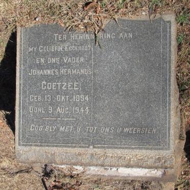 COETZEE Johannes Hermanus 1894-1944