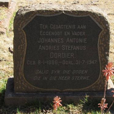 CORDIER Johannes Antonie Andries Stefanus 1886-1947