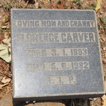 CARVER Borris Farley 1885-1945 &amp; Florence 1893-1982
