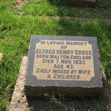 CROSS Alfred Henry -1933
