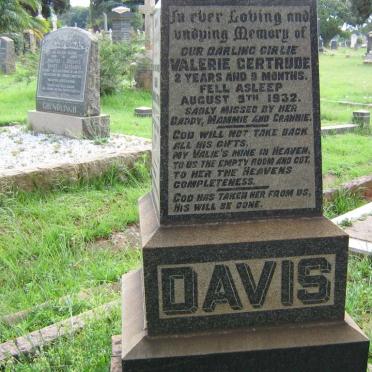 DAVIS Valerie Gertrude -1932