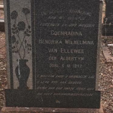 ELLEWEE Coenradina Hendrika Wilhelmina, van nee ALBERTYN -1942