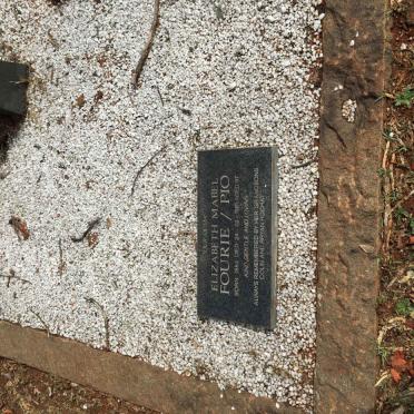 PIO Elizabeth Mabel, formerly FOURIE 1884-1981