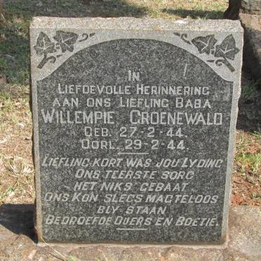 GROENEWALD Willempie 1944-1944
