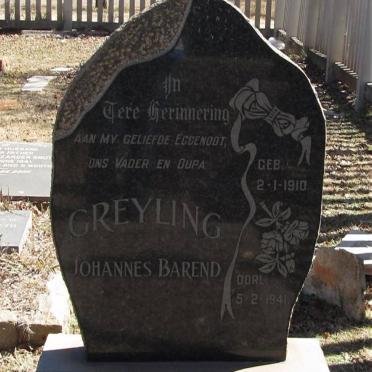 GREYLING Johannes Barend 1910-1941