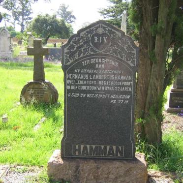 HAMMAN Hermanus Lambertus -1896