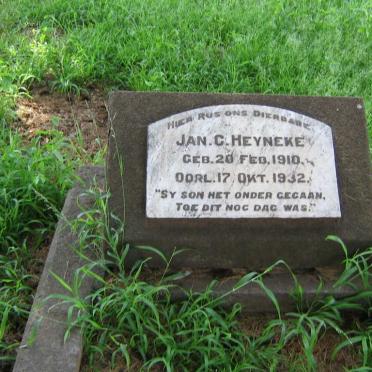 HEYNEKE Jan C. 1910-1932