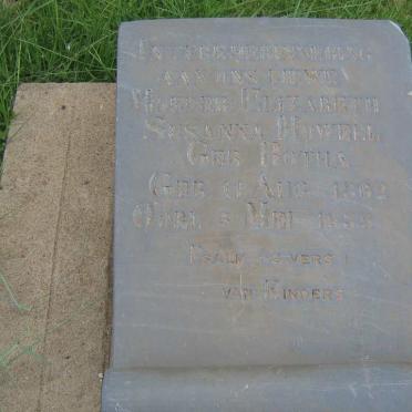 HOWELL Elizabeth Susanna nee BOTHA 1862-1939