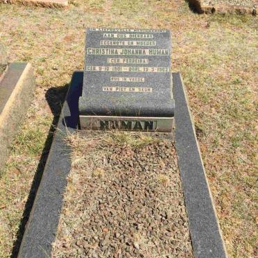 HUMAN Christina Johanna nee FERREIRA 1901-1962