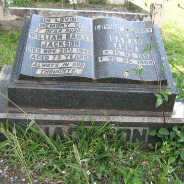 JACKSON William Bailey -1948 &amp; Sarah Anne 1881-1969