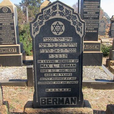 BERMAN Max L. -1938