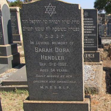 HENDLER Sarah Dora -1952