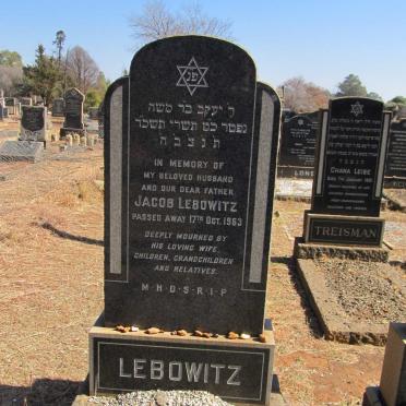 LEBOWITZ Jacob -1963