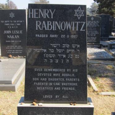 RABINOWITZ Henry -1987