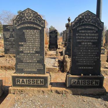 RAISSEN Joshua Eliezar -1931 &amp; Sheina Rachel -1938