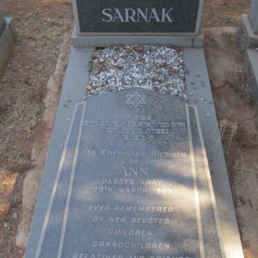 SARNAK Ann -1990